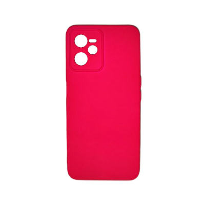 Чехол Silicone Cover с защитой камеры Realme C35 (фуксия)